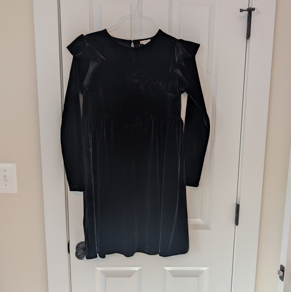 Crewcuts black velvet dress